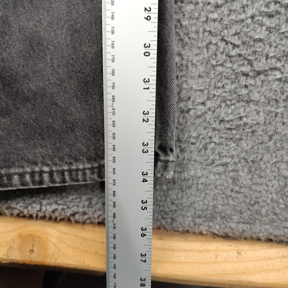 VTG Levis 505 Orange Tab Jeans Mens 36x34 Black Denim Straight Leg USA *Flaw